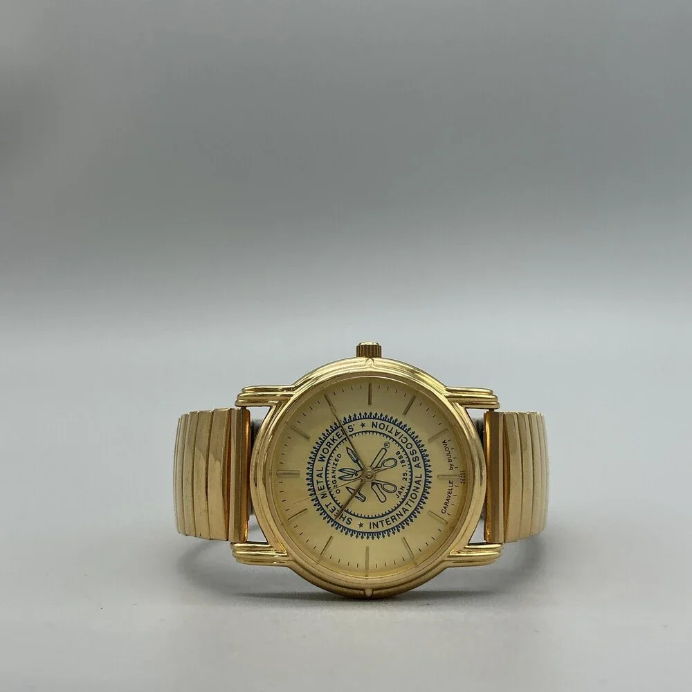 Vintage Caravelle By Bulova Mens Watch 32mm Gold Tone SMWIA Union New Battery